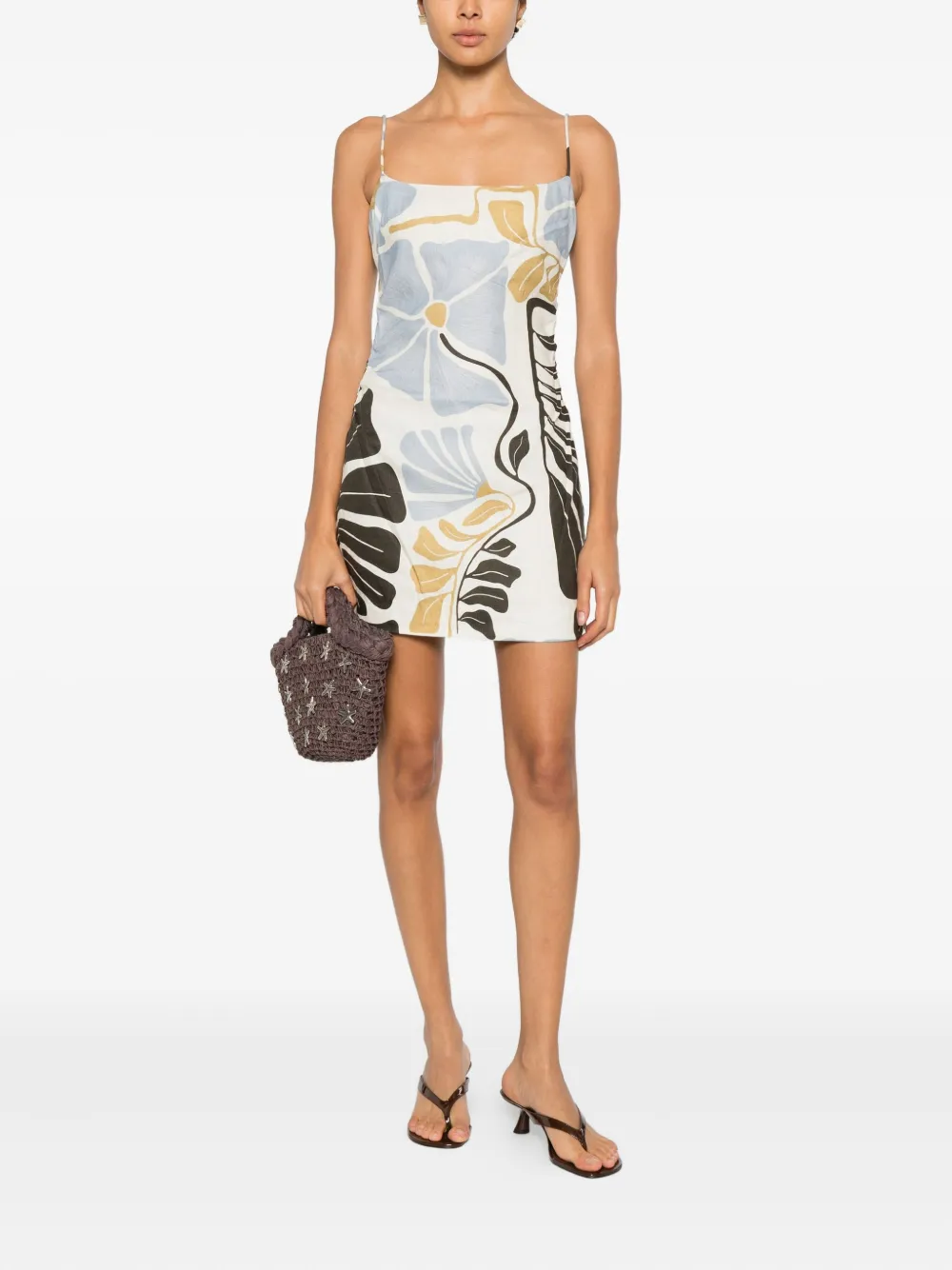 SIR. Lola square-neck mini dress - Beige