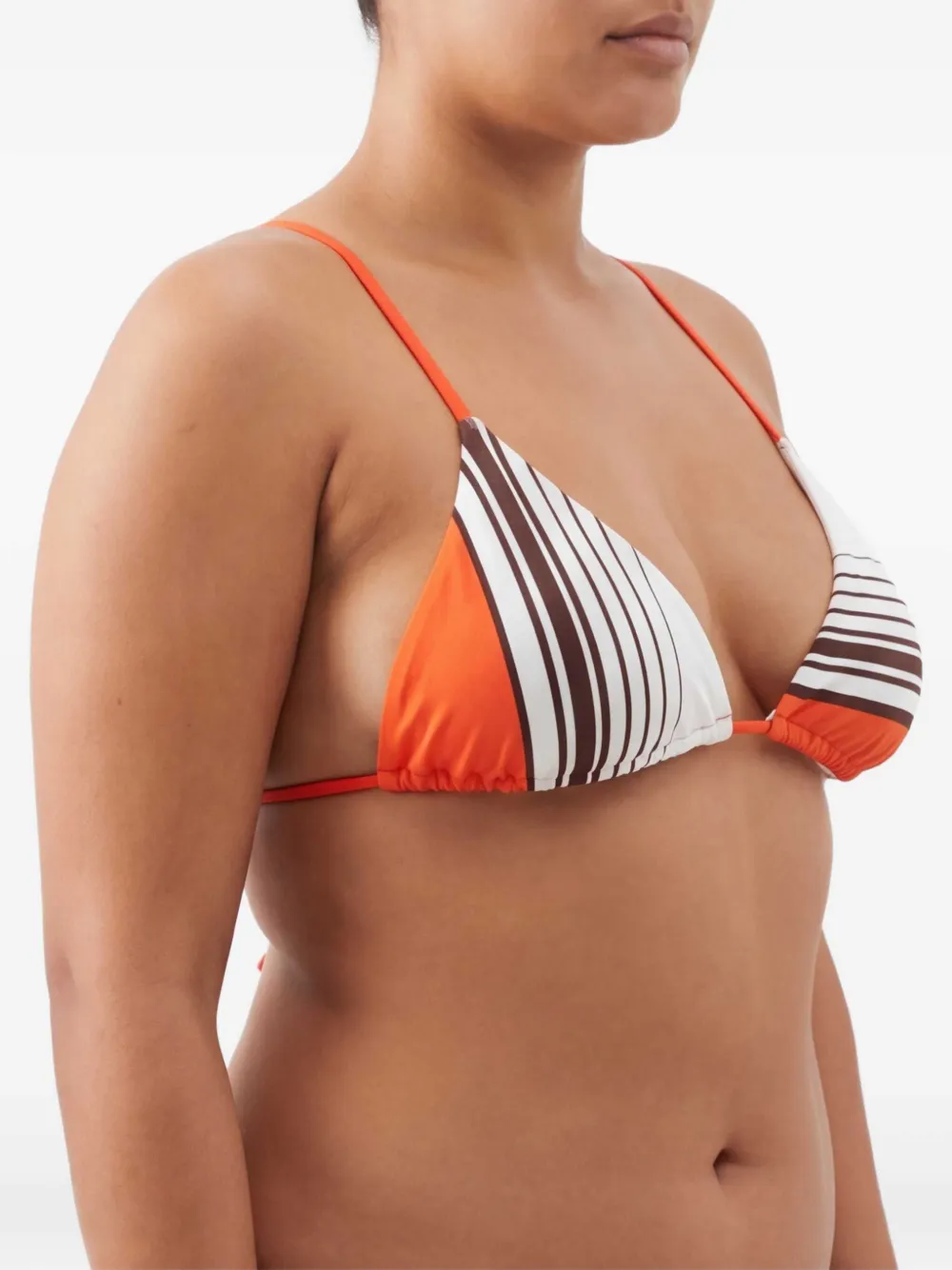 SIR. Destino triangel bikinitop met gestreept patroon Wit