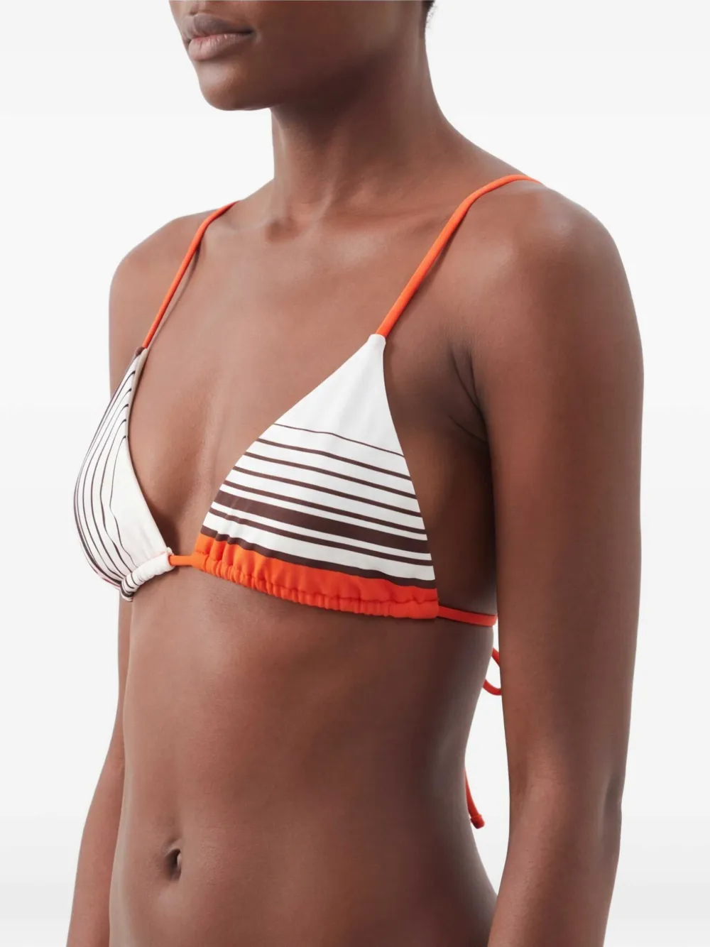 SIR. Destino triangel bikinitop met gestreept patroon Wit
