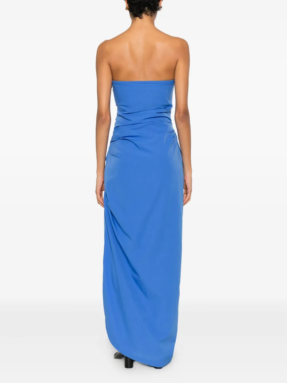 SIR. Sol gedrapeerde strapless maxi-jurk Blauw