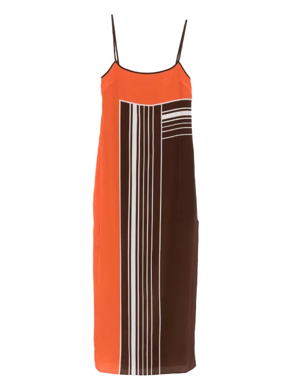 SIR. Destino Striped Maxi Dress | Brown | FARFETCH