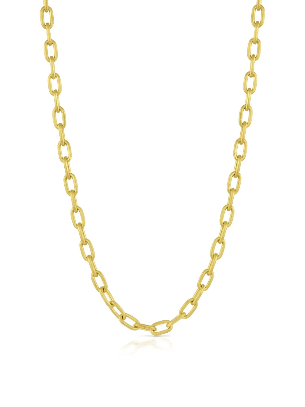 Leigh Maxwell 18k Yellow Gold Oval Link Chain Necklace In Gold