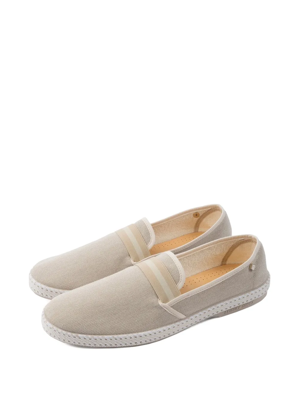 Riviera Loafers met gestreept detail - Beige