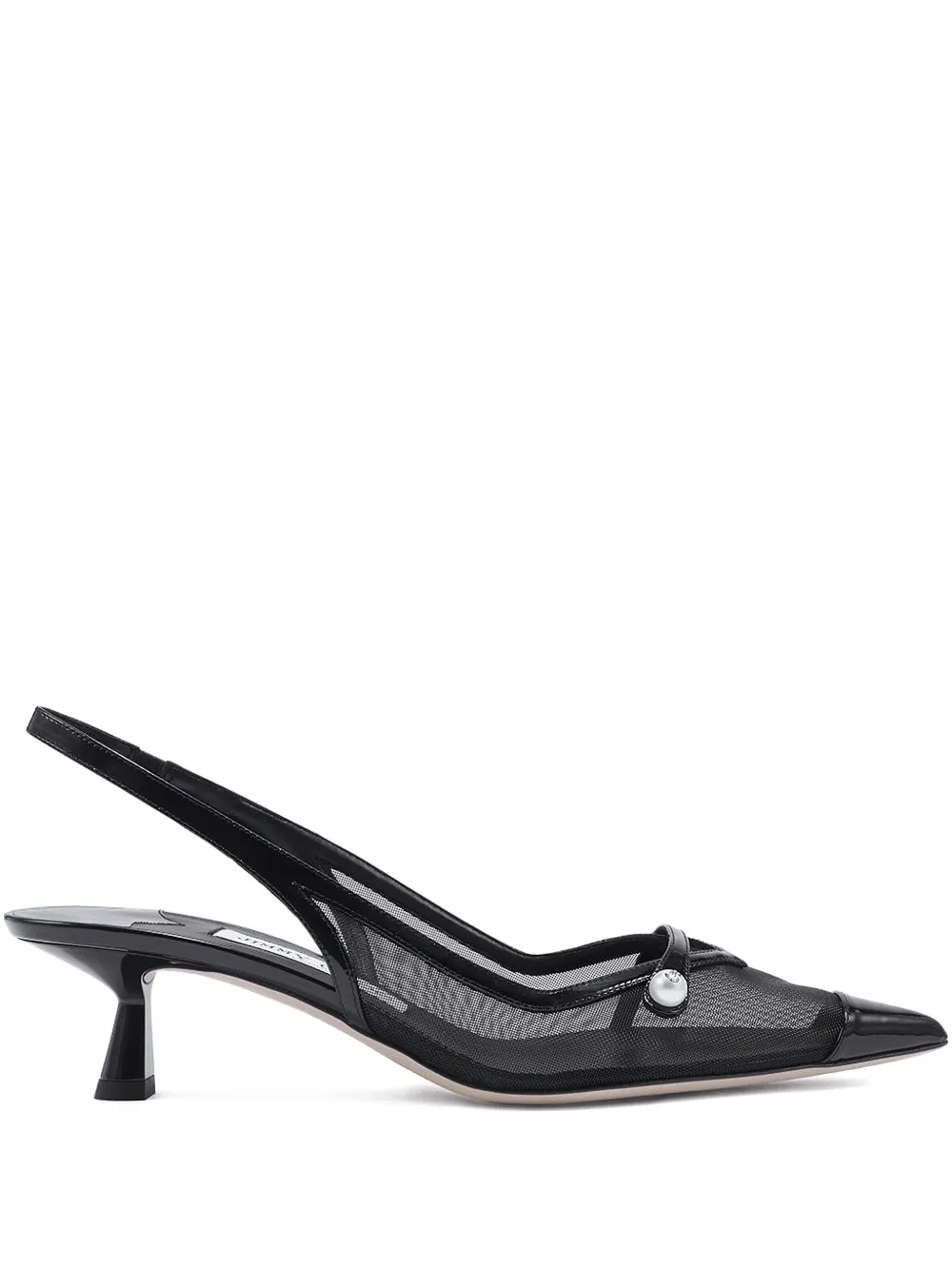 Jimmy Choo 45 mm mesh slingback pumps Zwart
