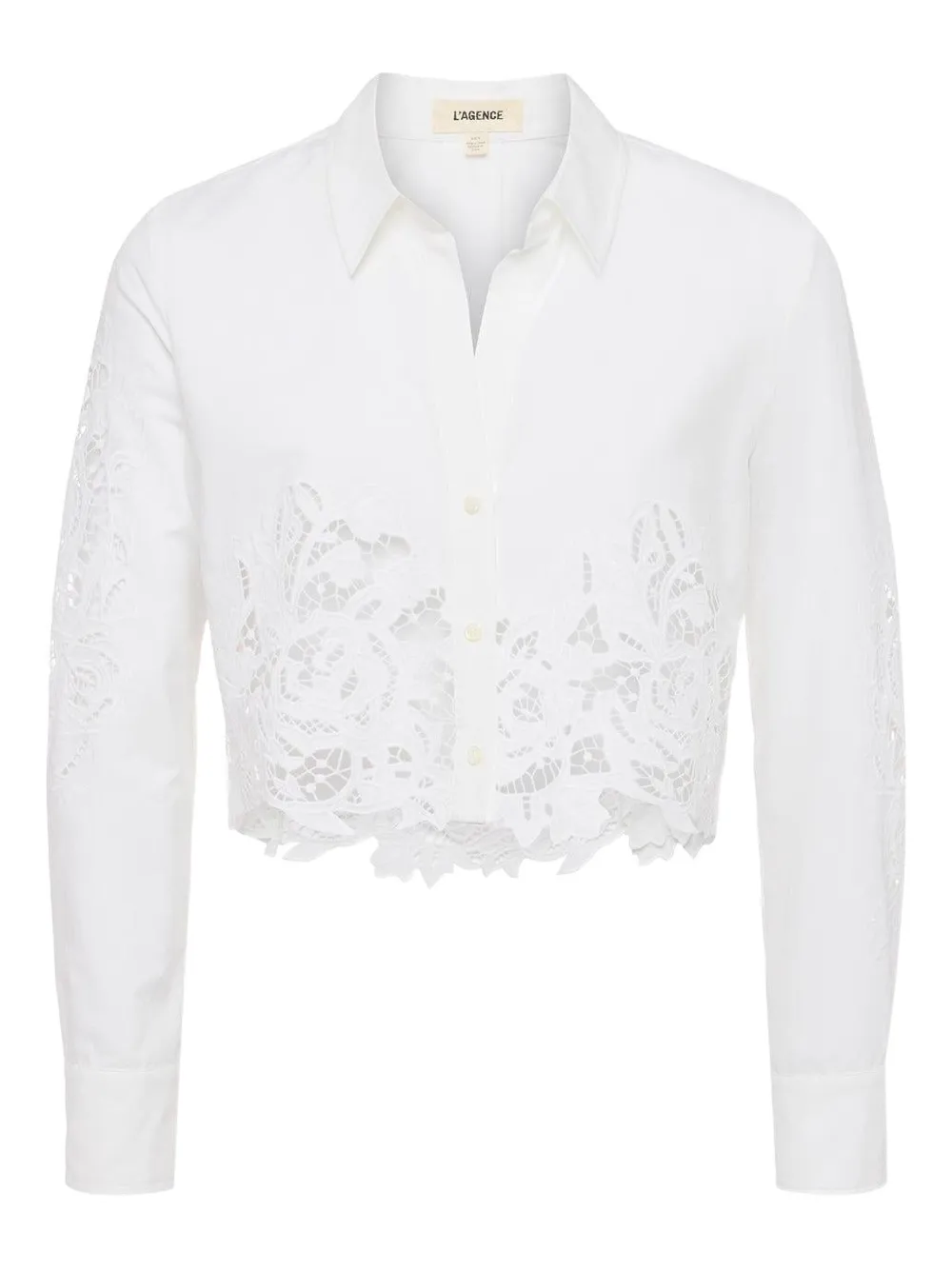 L'Agence Camicia Seychelle in pizzo sangallo - Bianco