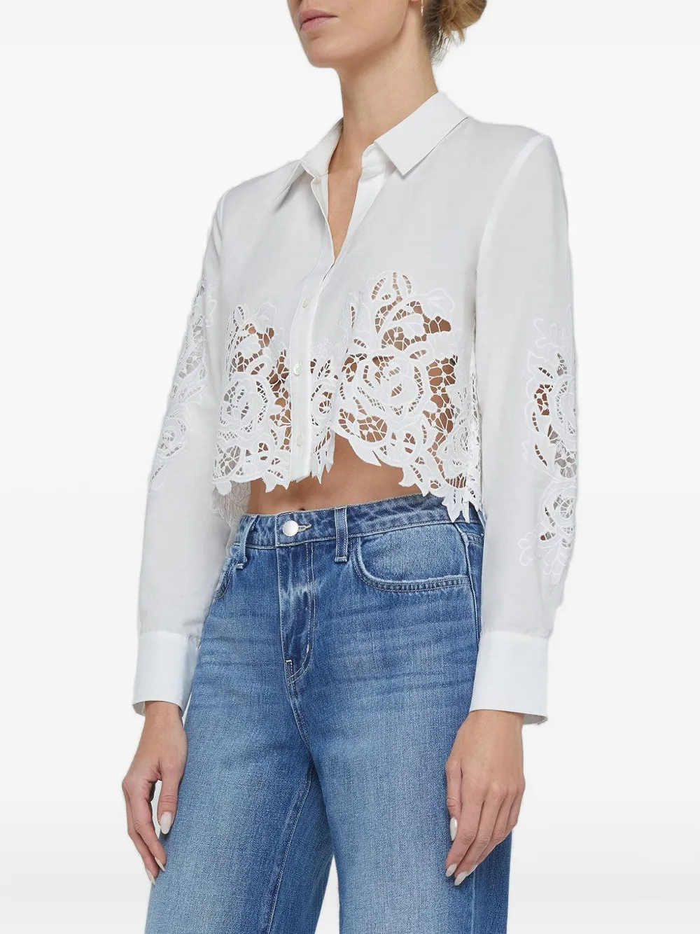 L'Agence Seychelle broderie anglaise blouse Wit