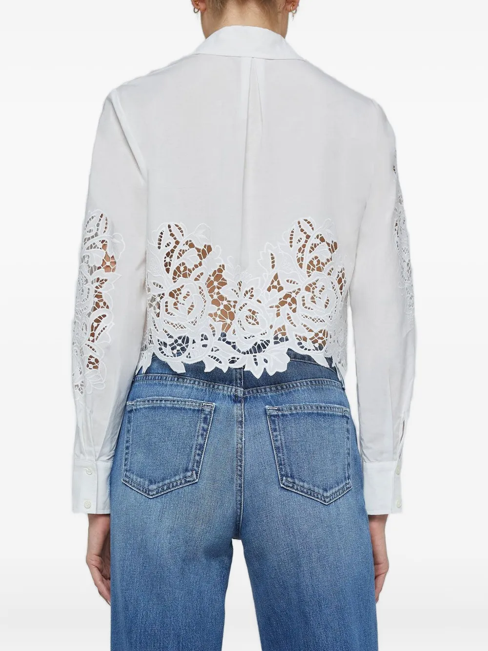 L'Agence Seychelle broderie anglaise blouse Wit