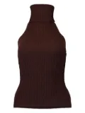 Cara Cara Samson ribbed turtleneck top - Brown