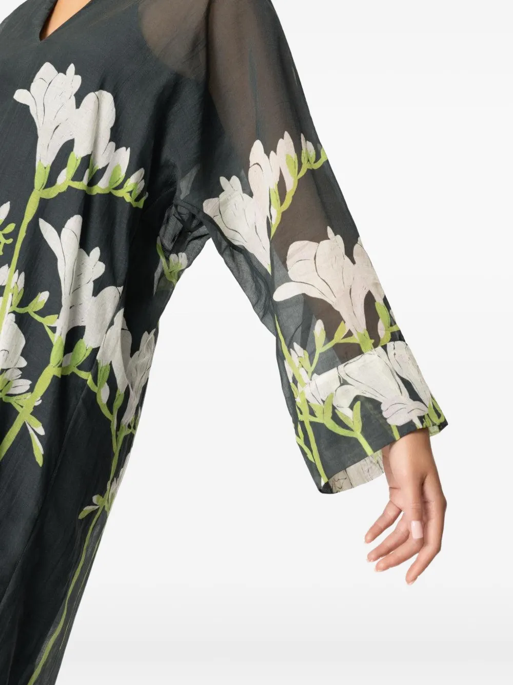 Bernadette Jurk met bloemenprint Blauw
