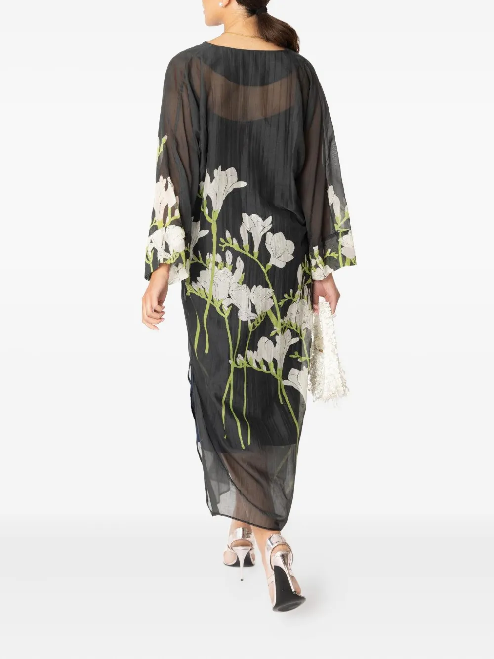 Bernadette Jurk met bloemenprint Blauw