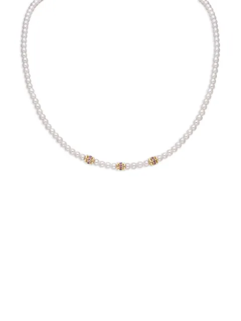 Moksh collar Kyoto en oro amarillo de 18kt con perla y zafiro