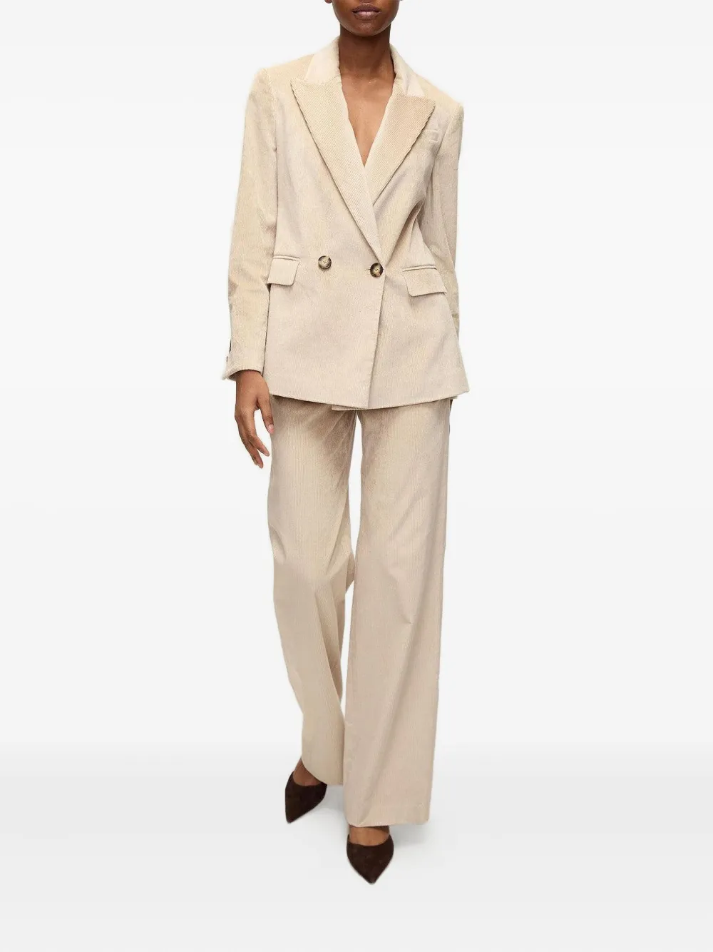 Veronica Beard Grigore corduroy trousers - Beige