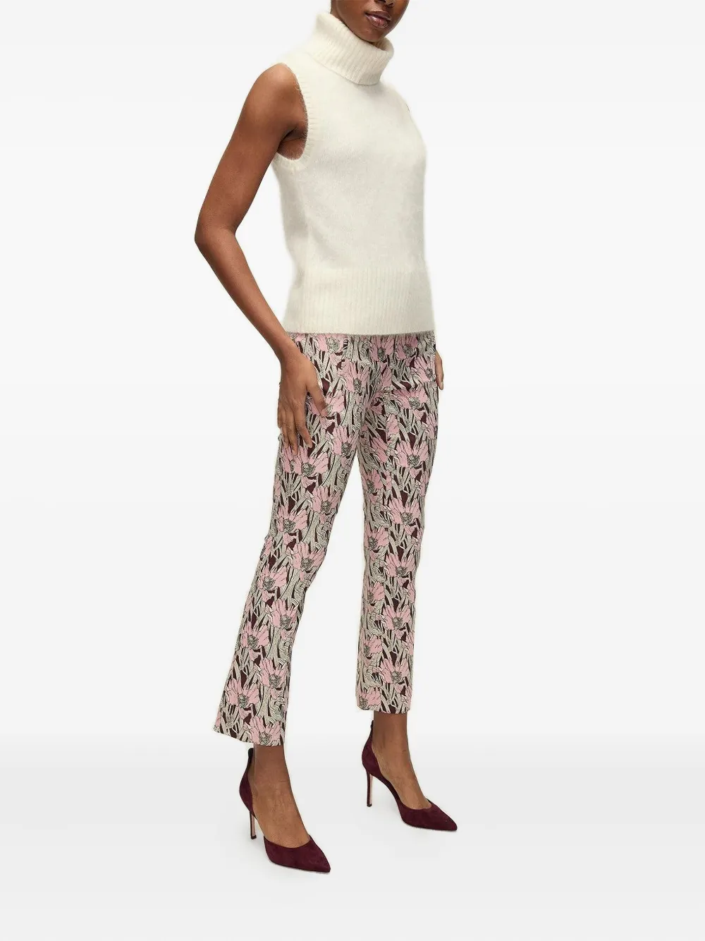 Veronica Beard Broek met bloemenpatroon - Roze