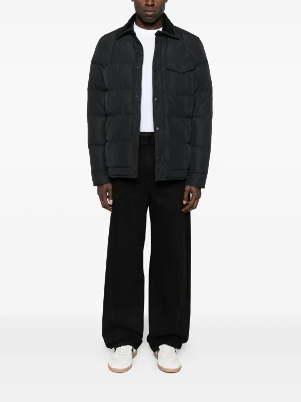 Moncler コーデュロイカラー キルティングジャケット | ブラック Moncler コーデュロイカラー キルティングジャケット | ブラック