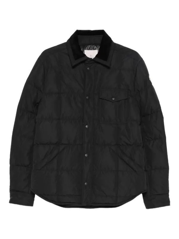 Moncler コーデュロイカラー キルティングジャケット | ブラック Moncler コーデュロイカラー キルティングジャケット | ブラック