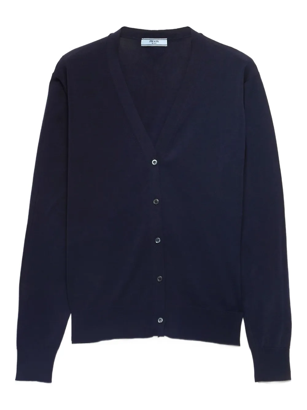 Prada triangle-patch buttoned cardigan | Blauw | Image 1