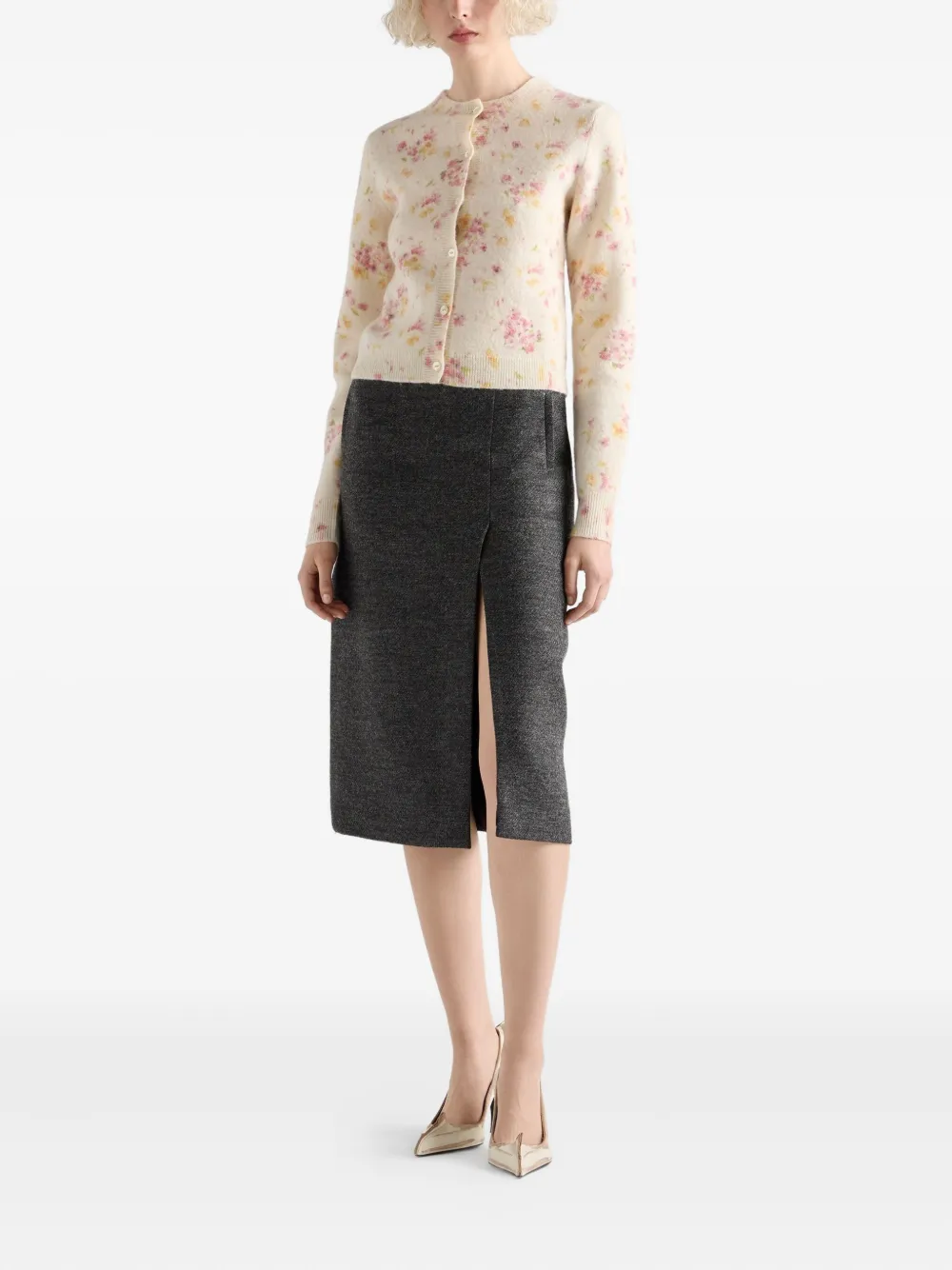 Prada floral-pattern cardigan | Cardigans | Image 2