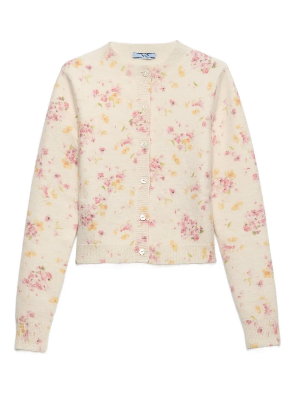 Prada floral-pattern cardigan | Neutrals | Image 1