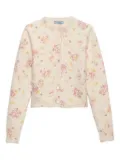 Prada floral-pattern cardigan - Neutrals