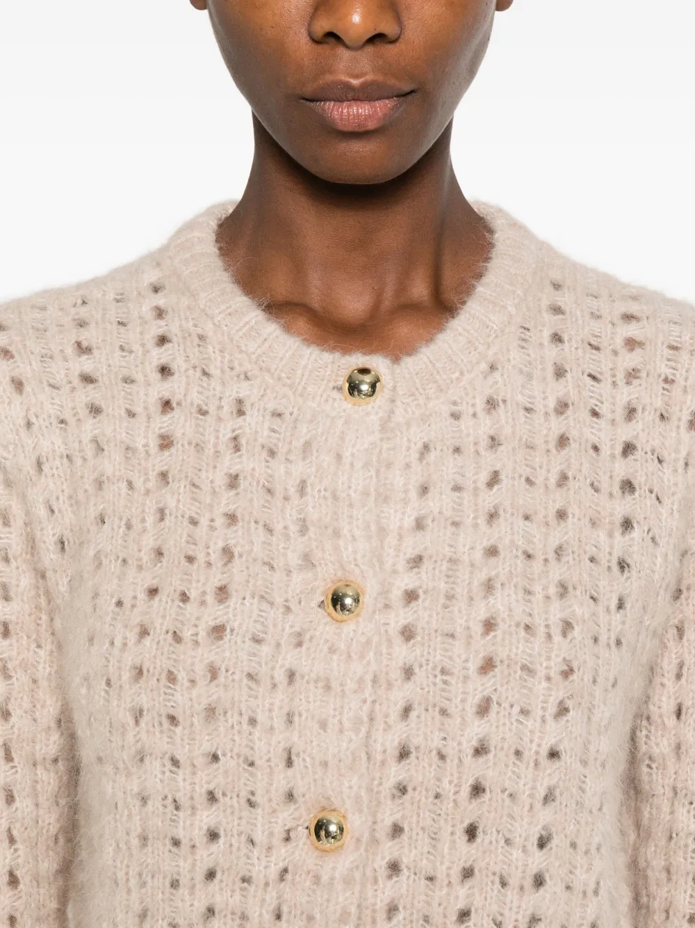 FRAME Kabelgebreid vest Beige