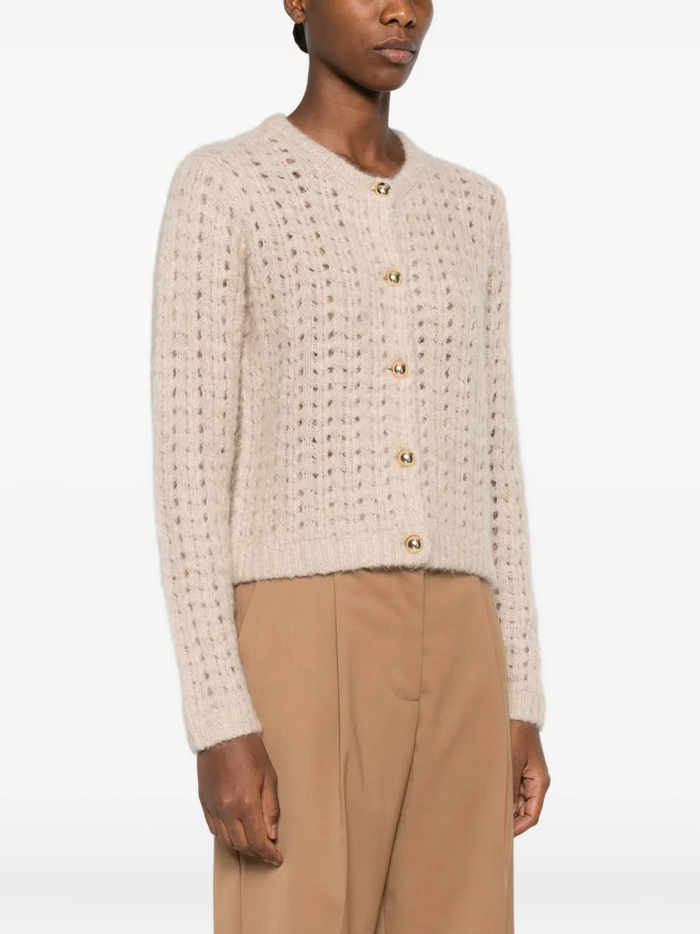 FRAME Kabelgebreid vest Beige