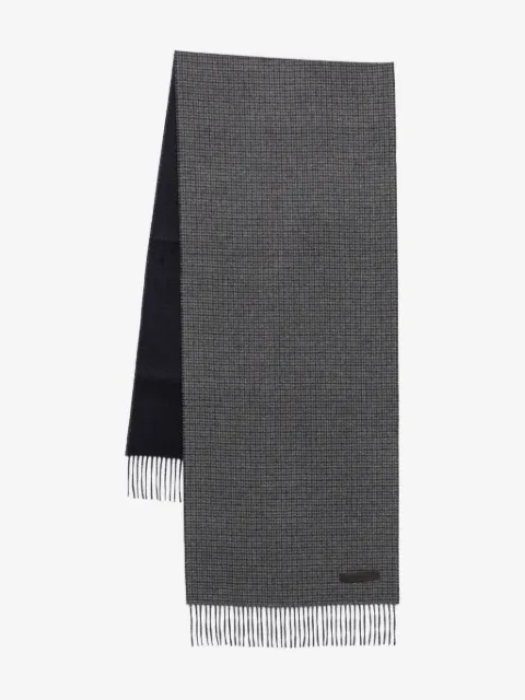 Zegna fine-checked scarf