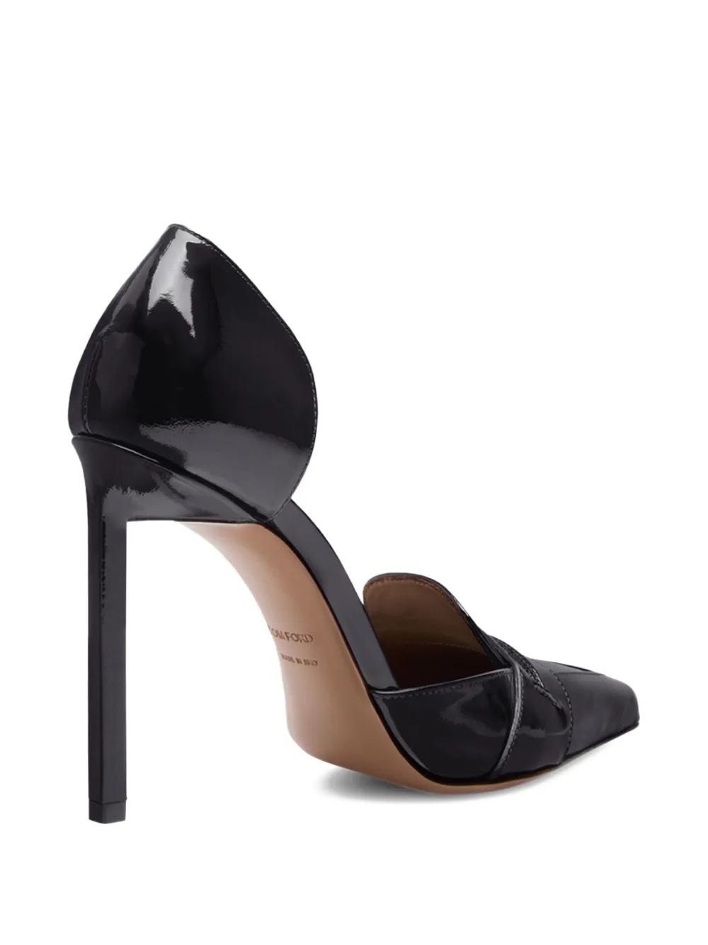 TOM FORD 105 mm EVA D'ORSAY patent leather pumps Black