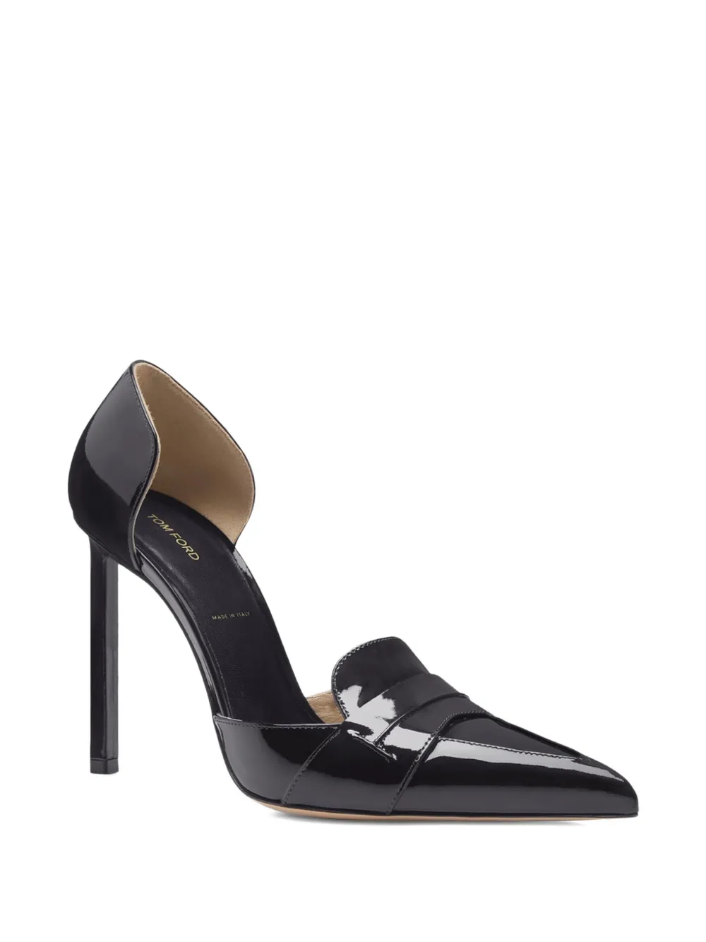 TOM FORD 105 mm EVA D'ORSAY patent leather pumps Black