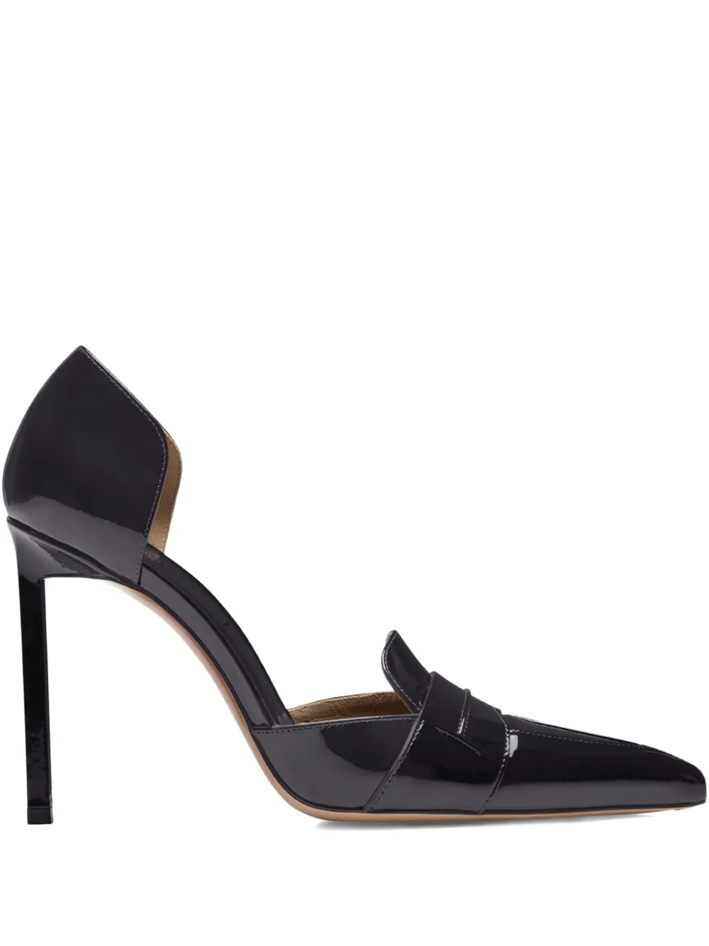 TOM FORD 105 mm EVA D'ORSAY patent leather pumps Black
