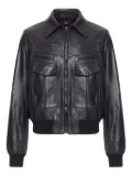 AMIRI multi-pockets leather jacket - Black