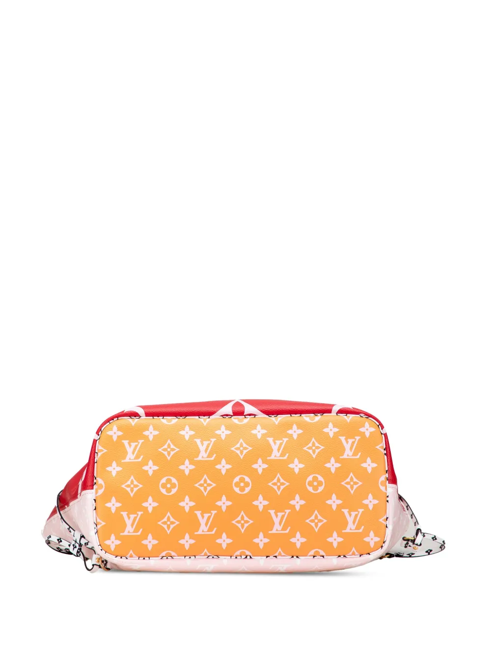 Pre-owned Louis Vuitton 2019 Monogram Giant Neverfull Mm Tote Bag In Red