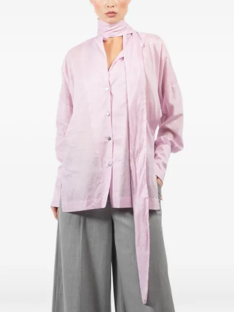 THELATEST Cecilia bow-detail buttoned shirt