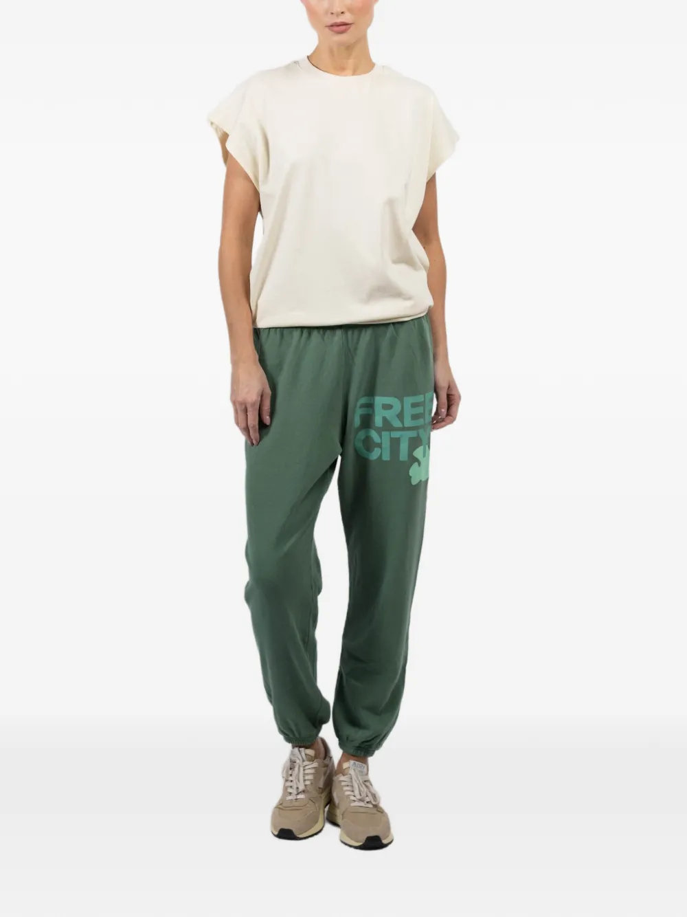 FreeCity logo trousers - Groen