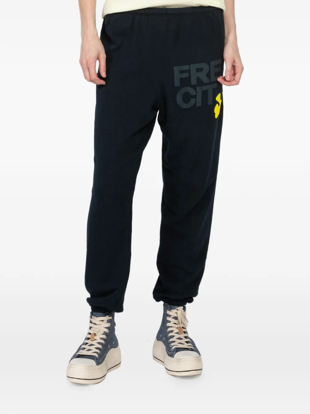 FreeCity logo track pants - Blu