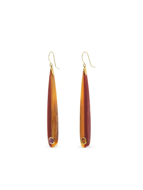 Mark Davis 18K yellow gold bakelite earrings