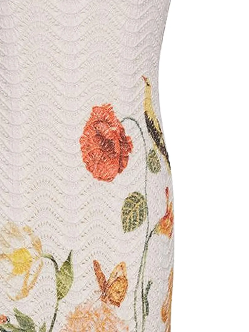 Cara Cara Orel gehaakte jurk met bloemenprint - Wit
