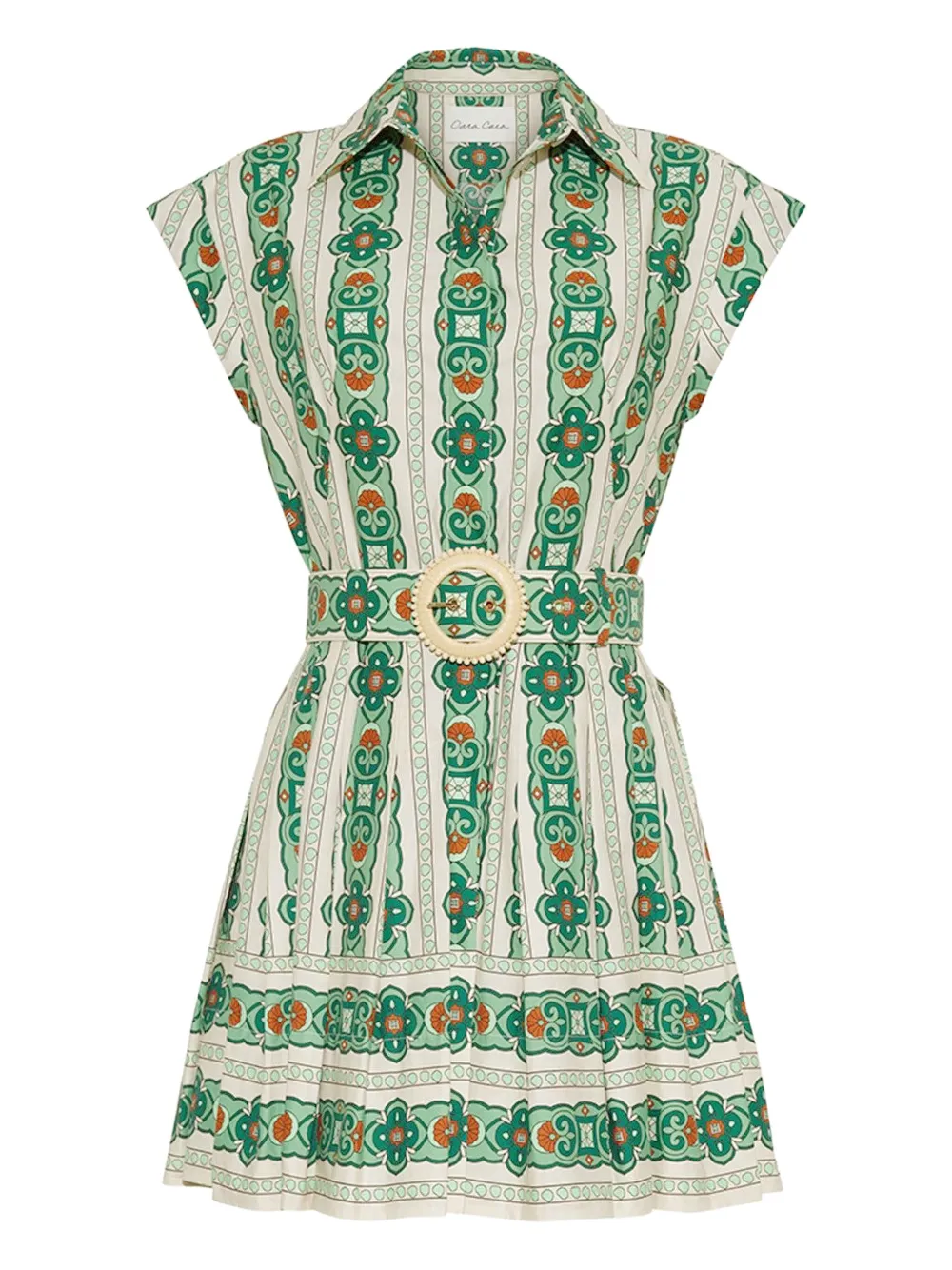 Cara Cara Abito Octavia con stampa geometrica - Verde