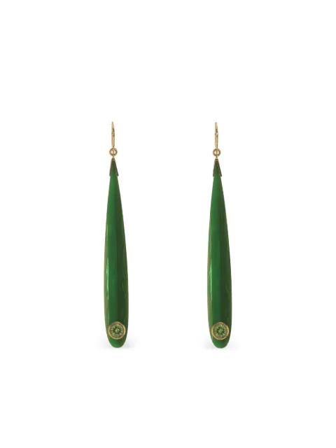 Mark Davis Peridot Bakelite Drop earrings