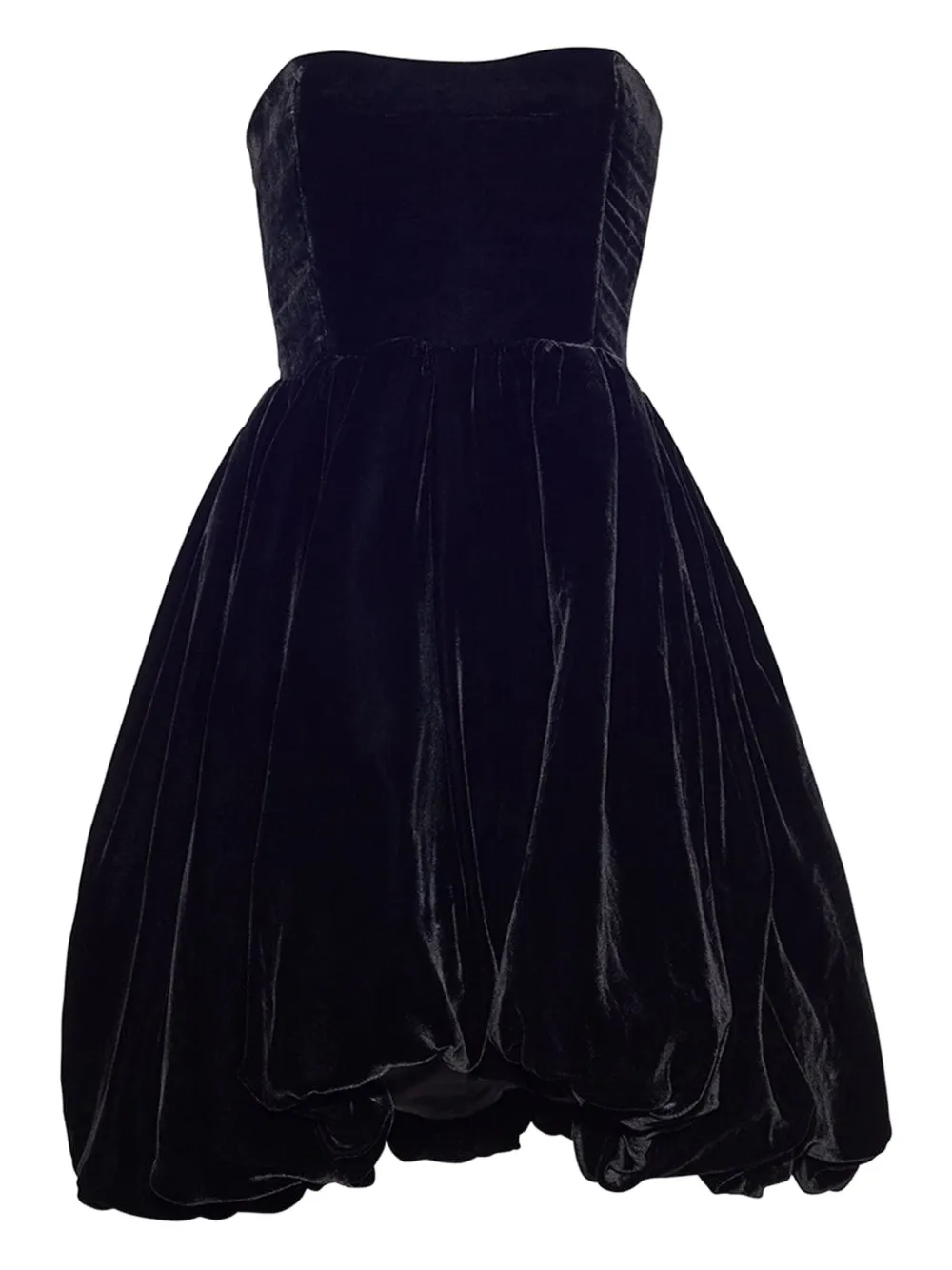 Cara Cara Veronica Strapless Bubble Mini Dress In Black