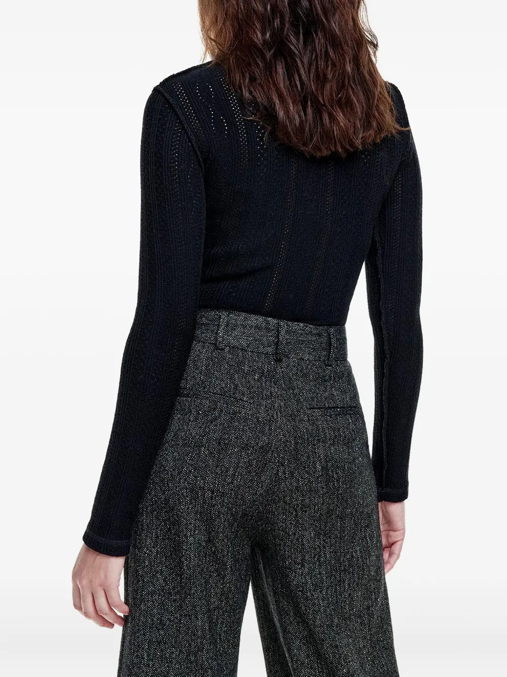 Smythe Knitted Turtleneck Sweater In Black