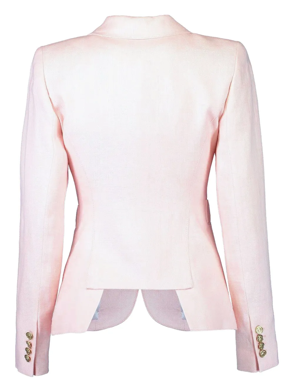 Smythe Duchess Button-detail Linen Blazer In Pink
