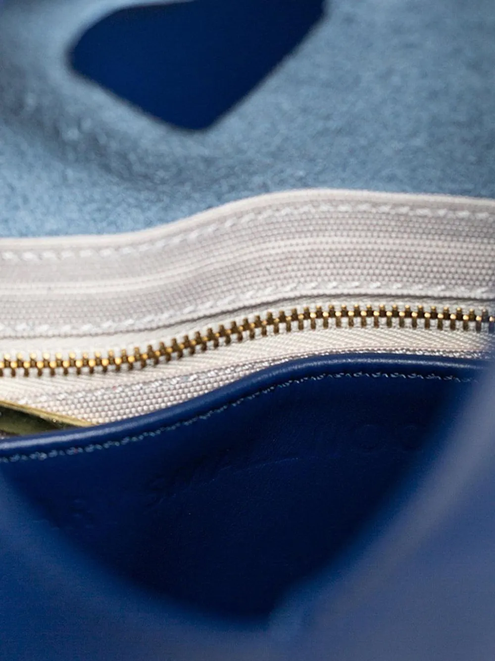 Mary Smallwood Knot-detail Clutch Bag In Blue
