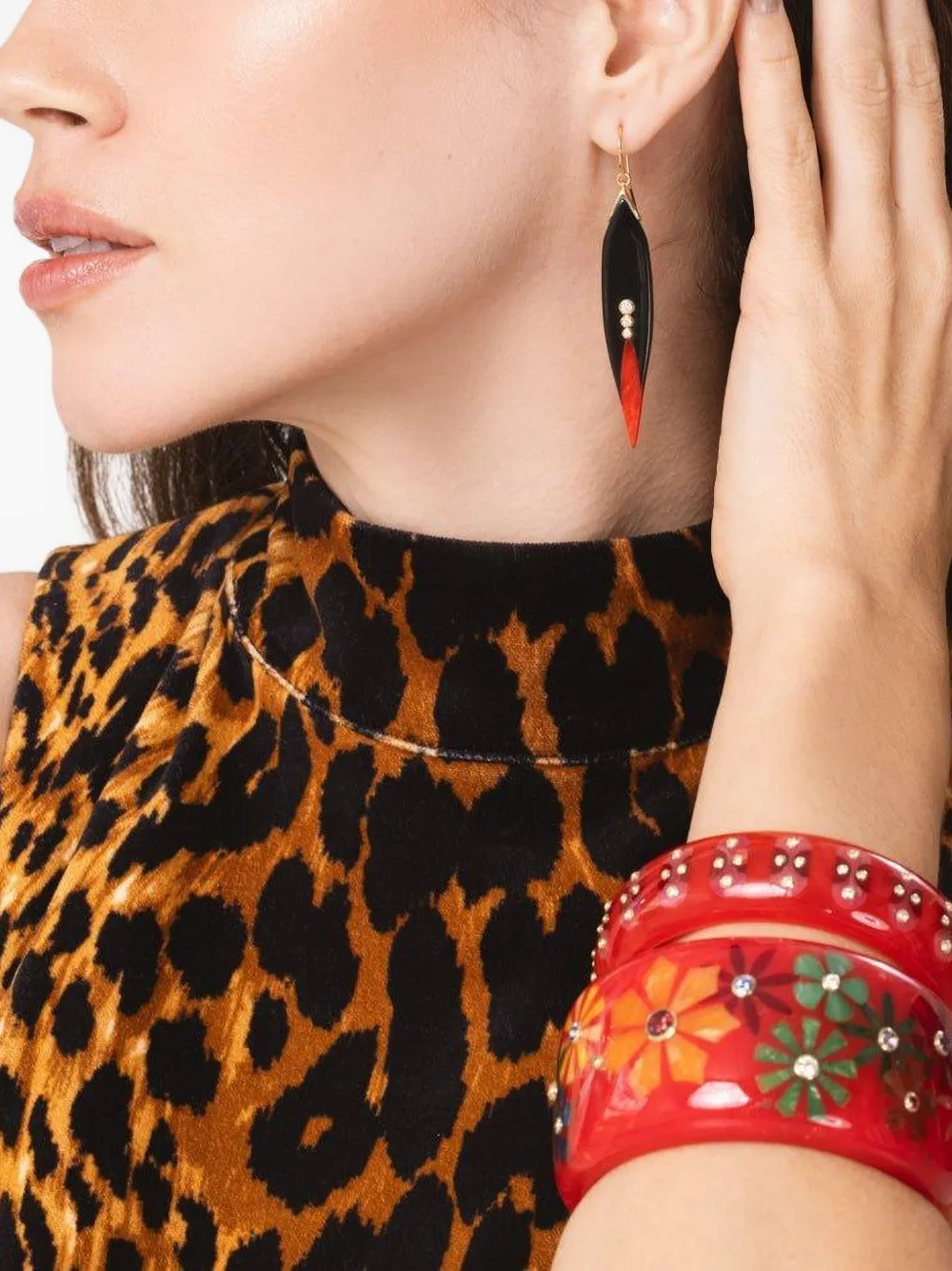 Mark Davis Bakelite Earrings In Black