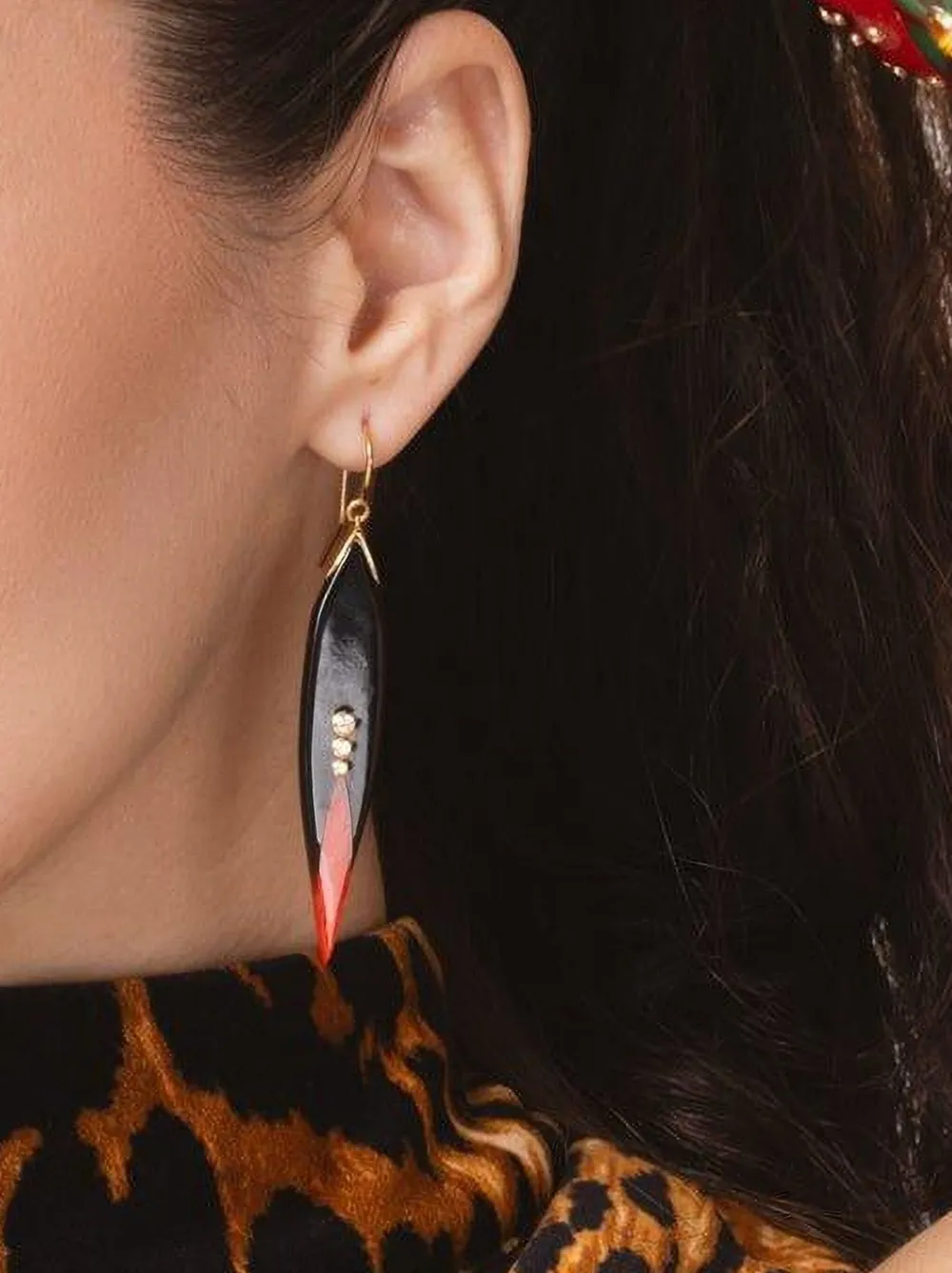 Mark Davis Bakelite Earrings In Black
