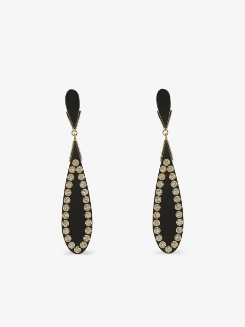 Mark Davis White Sapphire Bakelite drop earrings