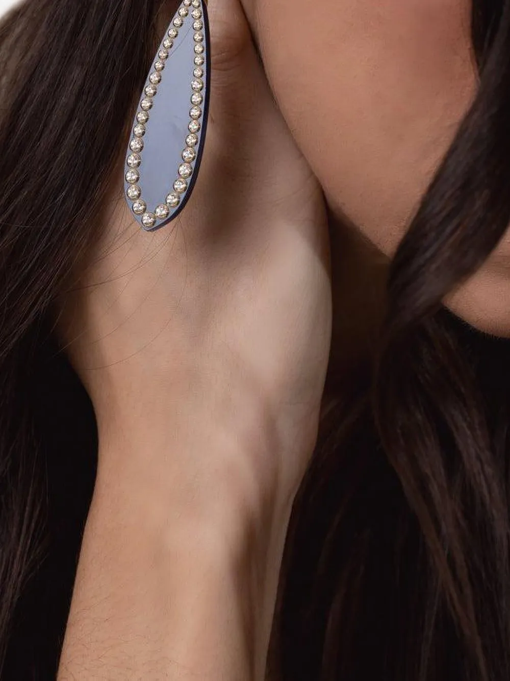 Mark Davis Bakelite Drop Earrings In Blue