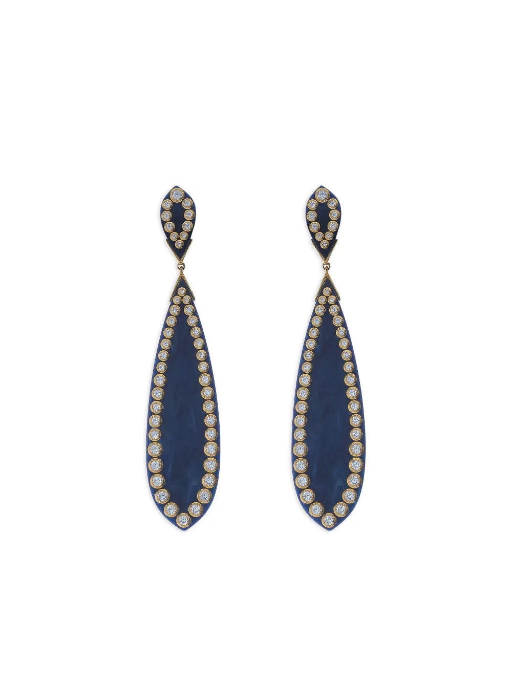 Mark Davis Bakelite Drop Earrings In Blue