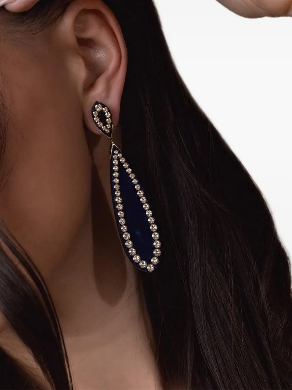 Mark Davis Bakelite Drop Earrings In Blue