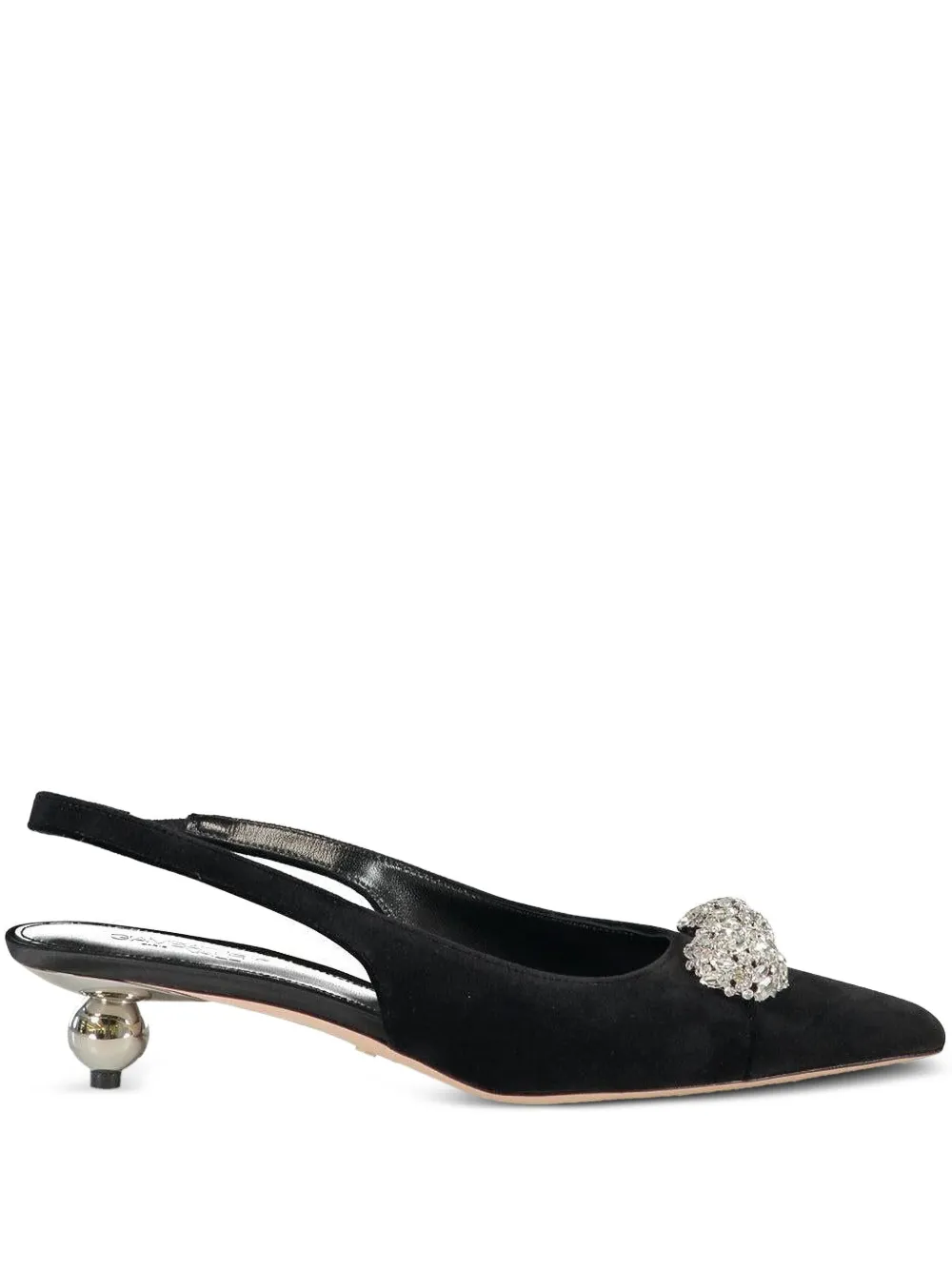 Giambattista Valli 35mm Crystal-embellished Slingback Pumps In Black
