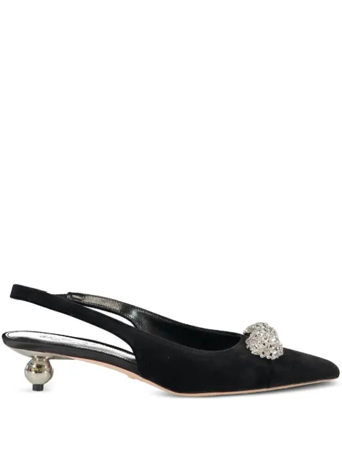 Giambattista Valli zapatillas con detalles de cristal y tacón de 35mm